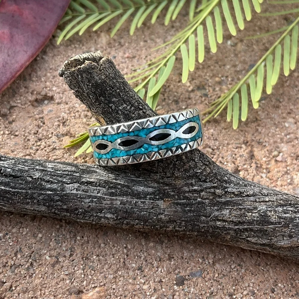 Native American Turquoise Band - Picture 3 of 7